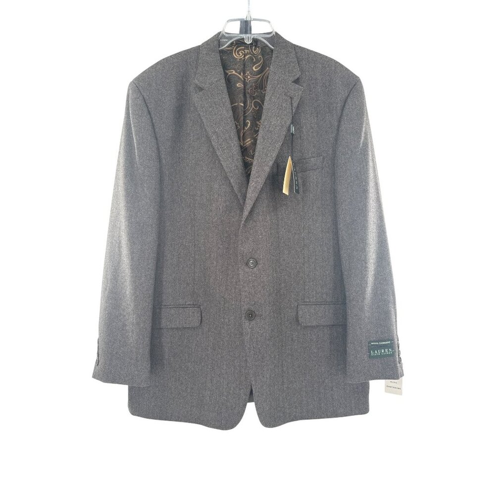 Lauren Ralph Lauren Mens Wool Cashmere Sport Coat Brown‎ 46L
